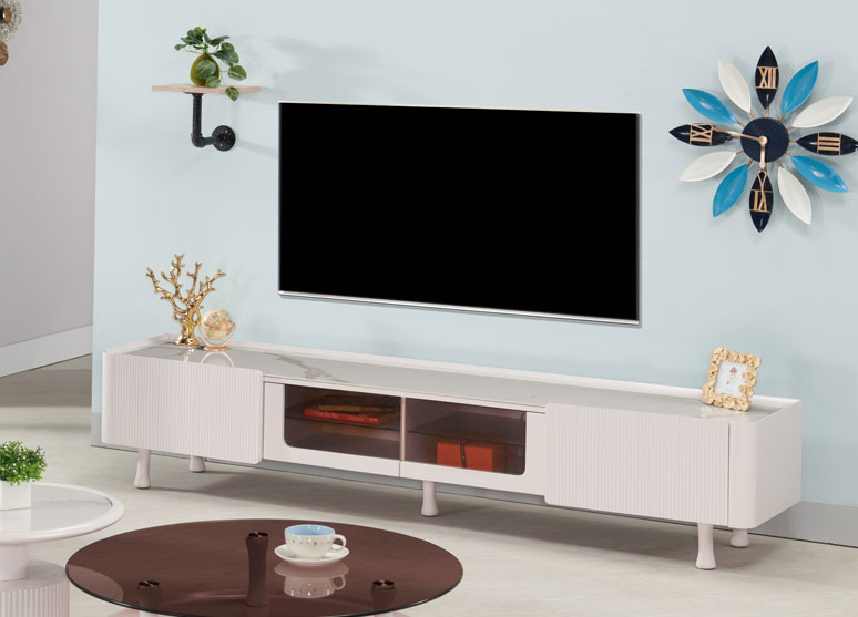 628-3立遠6.6尺雙抽岩板電視櫃