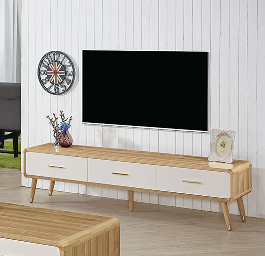 624-2艾諾6尺原木色三抽電視櫃