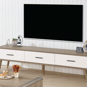 624-3艾諾6尺淺灰橡色三抽電視櫃