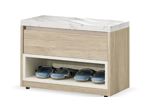 660-2艾琳2尺坐鞋櫃桌面採用仿大理石紋美耐皿