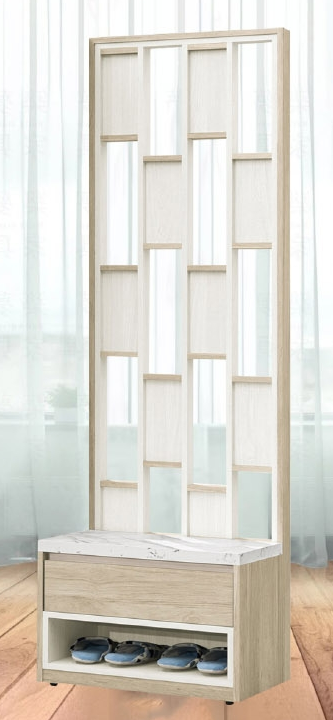 660-4艾琳2尺坐式屏風櫃⊙需配合高的櫃體使用.不可單買、桌面採用仿大理石紋美耐皿材質