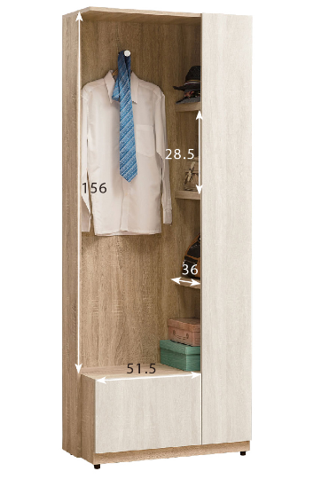 664-6葛瑞絲2.5尺坐鞋玄關櫃