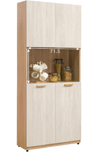 664-8葛瑞絲2.5尺四門收納櫃