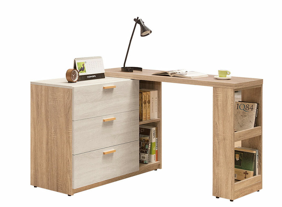 664-13葛瑞絲4~7尺伸縮收納櫃(全組)⊙收納櫃+多功能桌、 ⊙左右可隨意擺放