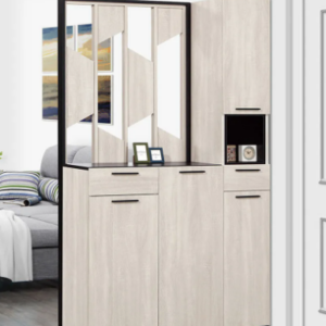 654-4伊凡卡3.7*6.5尺玄關組合鞋櫃(全組)⊙附8片活動隔板，3個透氣孔、 ⊙排鑽鑽孔活動隔板可任意調整、