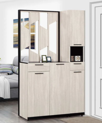 654-4伊凡卡3.7*6.5尺玄關組合鞋櫃(全組)⊙附8片活動隔板，3個透氣孔、 ⊙排鑽鑽孔活動隔板可任意調整、