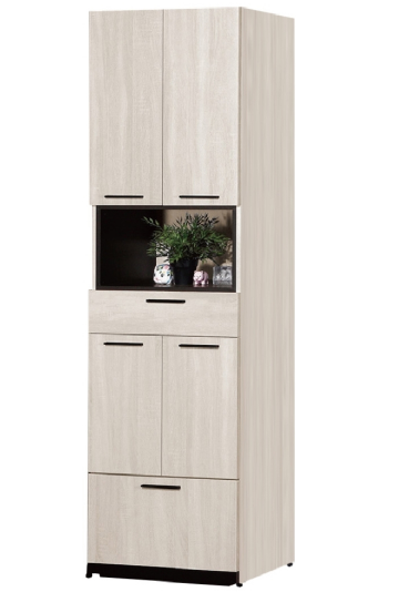 654-8伊凡卡2*6.5尺玄關鞋櫃◆附活動隔板x4、透氣孔x2、抽屜造型收納腳椅x1  ◆排鑽鑽孔，活動隔板可任意調整