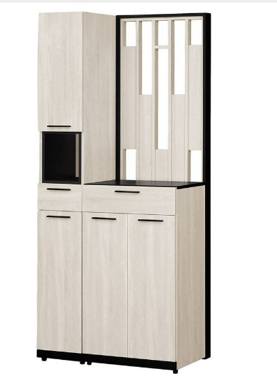 655-2伊凡卡3*6.5尺玄關組合鞋櫃(全組)◆附活動隔板x9、透氣孔x2  ◆排鑽鑽孔，活動隔板可任意調整