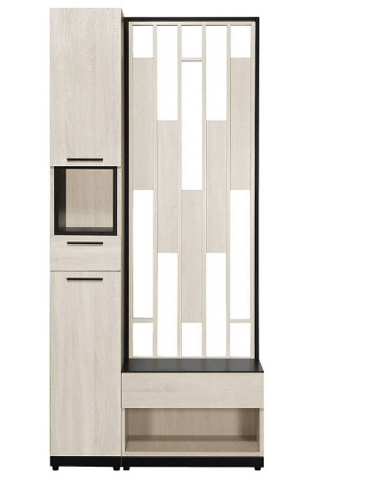 655-6伊凡卡3*6.5尺玄關組合鞋櫃(全組)◆附活動隔板x5、透氣孔x2  ◆排鑽鑽孔，活動隔板可任意調整