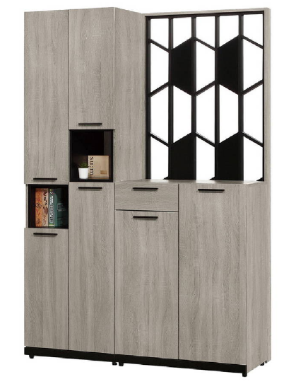 647-2威尼斯4.6*6.5尺玄關組合鞋櫃(全組)◆附活動隔板x8、透氣孔x3  ◆排鑽鑽孔，活動隔板可任意調整