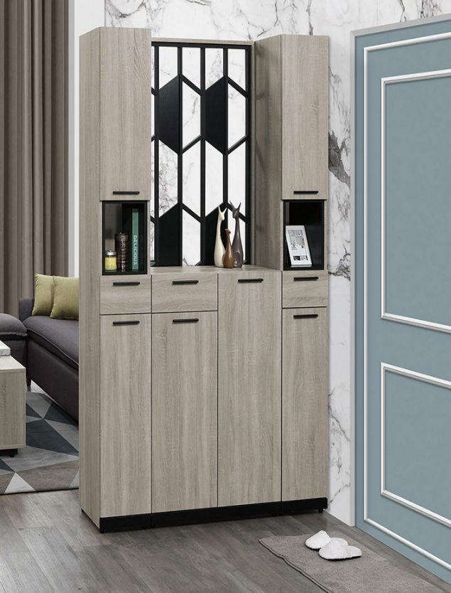 647-3威尼斯4.7*6.5尺玄關組合鞋櫃(全組)