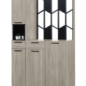 648-9威尼斯3.7*6.5尺玄關組合鞋櫃(全組)◆附活動隔板x8、透氣孔x3  ◆排鑽鑽孔，活動隔板可任意調整