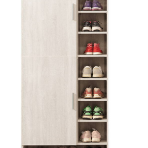 678-2海芋2.65尺開放式二門高鞋櫃 附活動隔板大x6、小x6  ◆左上附通氣網x1符合國際標準F3低甲醛防蛀木心板全包式材質