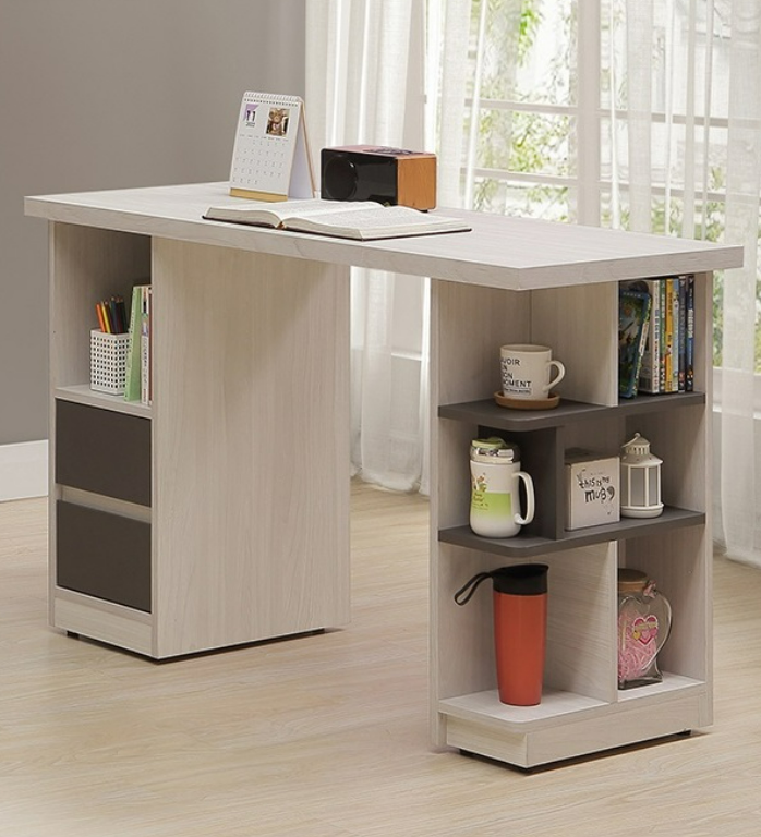 724-2白雲木雙色4尺書桌