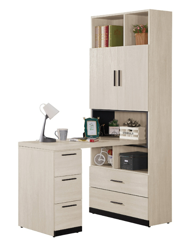 713-8伊凡卡4尺組合書桌櫃(全組)書桌面:寬120深56公分  ⊙不分左右方向、