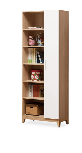 755-2金詩涵2.64尺開放式單門書櫃⊙附4大4小活動隔板、1大1小固定隔板、下緣腳高7.8公分