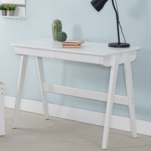 754-2翰居3.3尺白色雙抽實木書桌