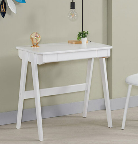 754-5翰居2.64尺白色單抽實木書桌