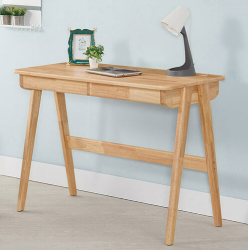 754-3翰居3.3尺原木色雙抽實木書桌