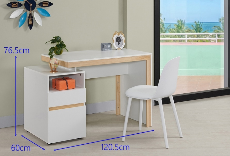 762-4傑伊斯4尺書桌⊙二抽側櫃不可改方向放置