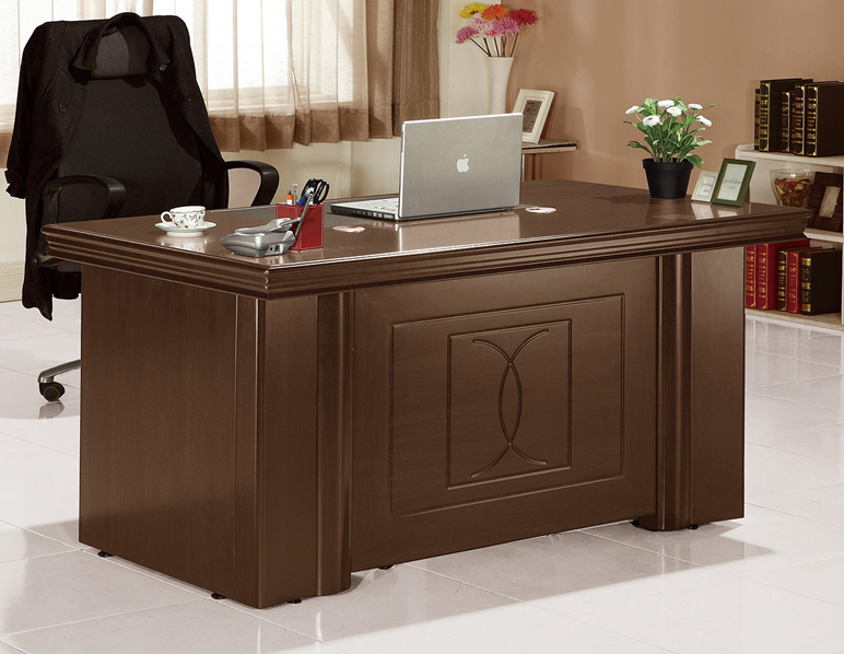 774-4高泉胡桃5尺辦公桌(全組)