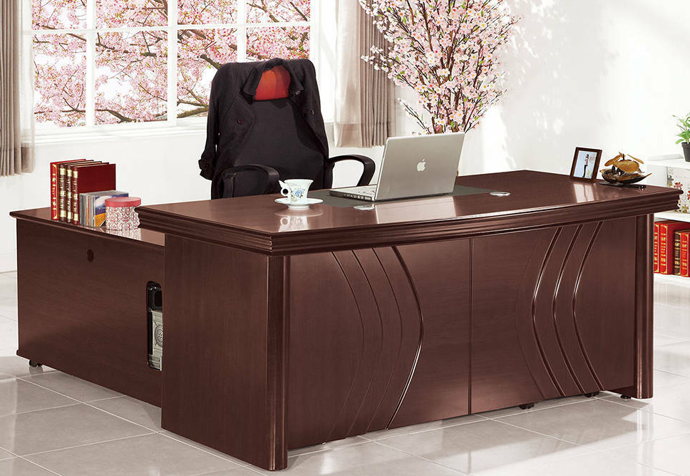 755-4川布胡桃5.8尺辦公桌(全組)