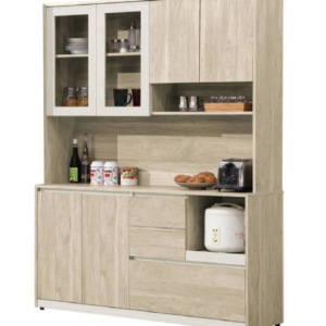 853-2艾琳5尺木面餐櫃(上+下)