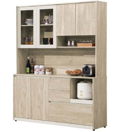 853-2艾琳5尺木面餐櫃(上+下)