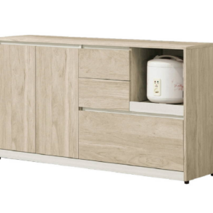 853-3艾琳5尺木面餐櫃下座⊙附1片活動隔板