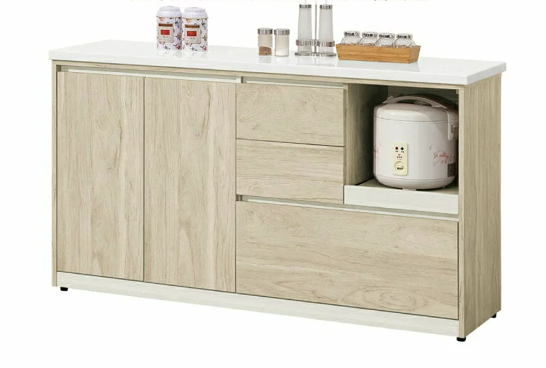 854-3艾琳5尺石面餐櫃下座