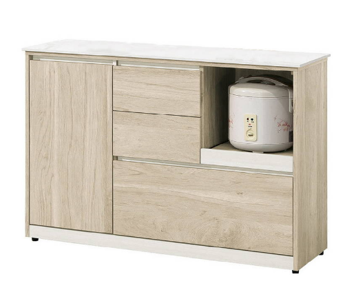 854-11艾琳4尺岩板餐櫃下座⊙附1片活動隔板