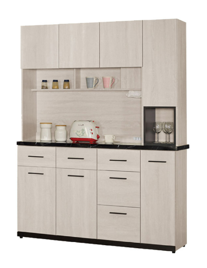 834-4伊凡卡5尺石面餐櫃(上+下)