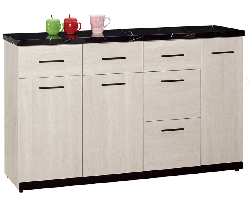 834-5伊凡卡5尺石面餐櫃下座◆附活動隔板x1