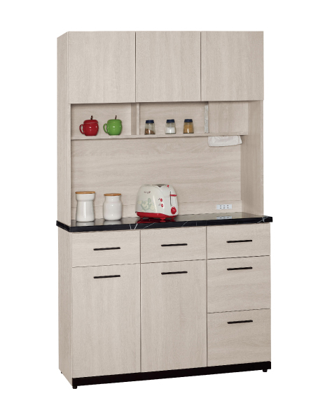 834-6伊凡卡4尺石面餐櫃(上+下)