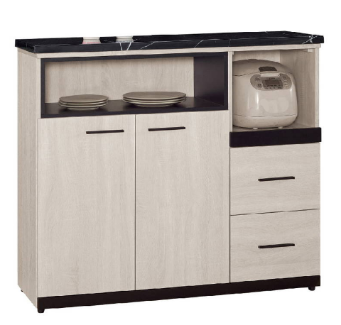 836-3伊凡卡中島型4尺石面餐櫃下座