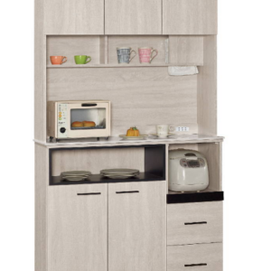 836-4伊凡卡中島型4尺岩板餐櫃(上+下)