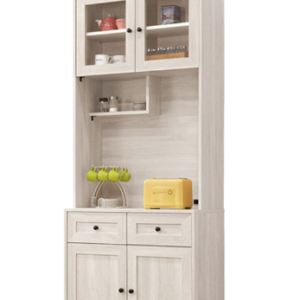 846-2維特2.6尺木面餐櫃(上+下)⊙附2片活動隔板、 ⊙附插頭座孔、