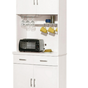 868-2祖迪白色2.7尺雙門餐櫃(上+下)