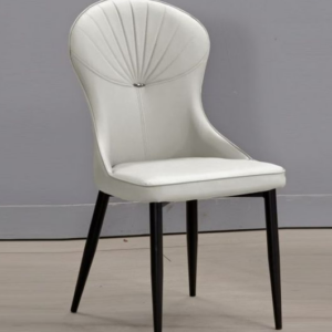 924-4 提爾頓米色皮餐椅坐寬47坐深43坐高47公分