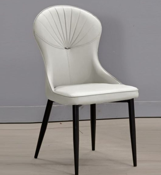 924-4 提爾頓米色皮餐椅坐寬47坐深43坐高47公分