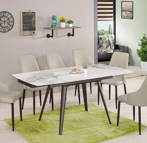 873-2洛里安岩板拉合餐桌