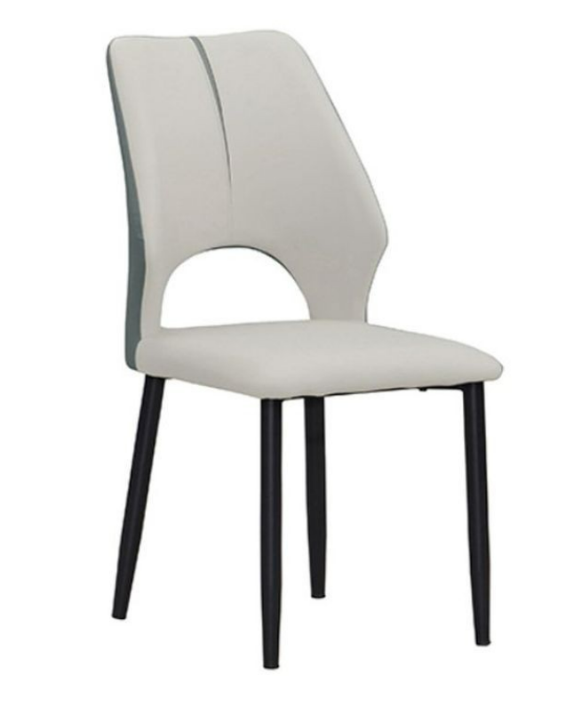 928-11宇城淺灰色皮餐椅坐寬43坐深43坐高43.5公分