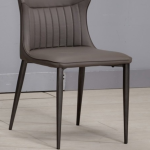 923-15契焰深灰色皮餐椅