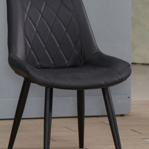 922-19品悅黑色皮餐椅