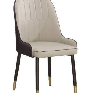 921-12正琪灰棕色皮餐椅坐寬41坐深45坐高45公分