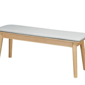 932-15宮城實木貓抓皮面長凳