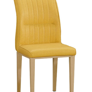 931-2鳳軒黃色皮餐椅