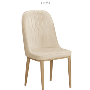 931-5奇洛基米色皮餐椅坐寬45坐深42坐高45公分