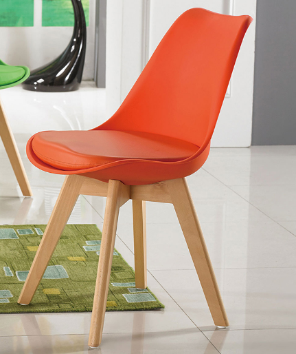 929-18迪古橘色餐椅坐深43坐高46公分