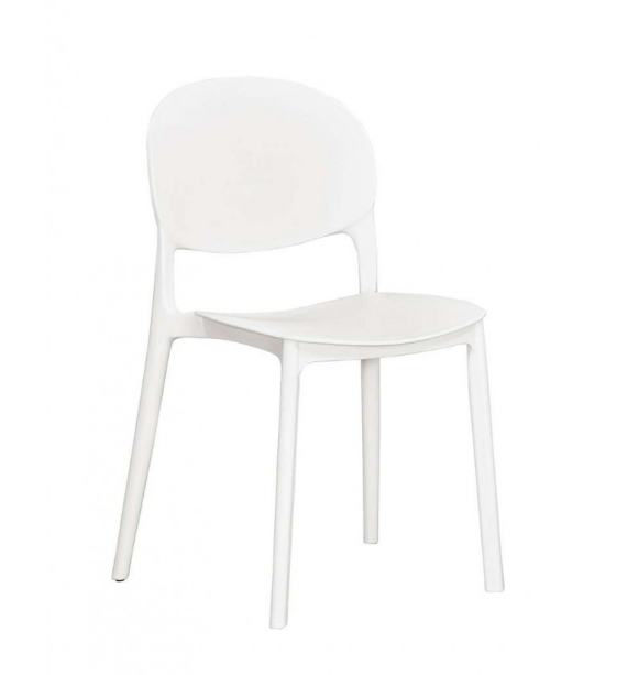 929-5伊恩白色餐椅坐寬39.5坐深41坐高44公分